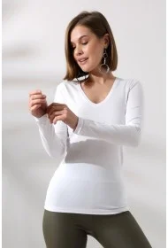 19645 KADIN UZUN KOL V YAKA BADY 