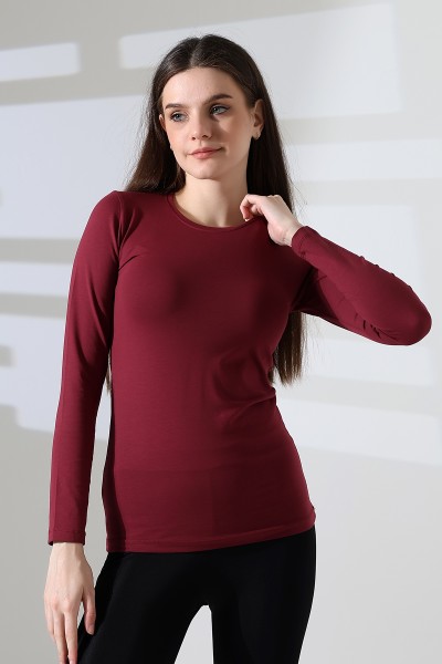 19646 KADIN UZUN KOL BİSİKLET YAKA BADY 