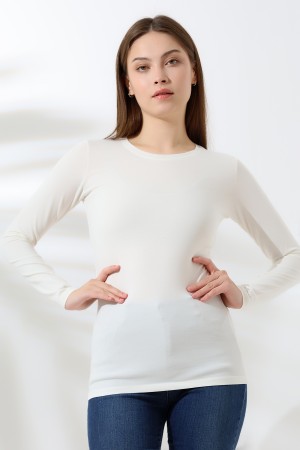 19646 KADIN UZUN KOL BİSİKLET YAKA BADY 