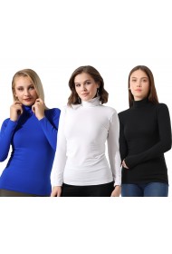 0-39833 - 3LÜ PAKET KADIN UZUN KOL TAM BALIKCI YAKA BADY 