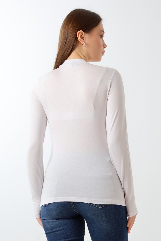 21756 KADIN YARIM BALIKÇI UZUN KOLU PARMAK GEÇMELİ BLUZ 21756 KADIN YARIM BALIKÇI UZUN KOLU PARMAK GEÇMELİ BLUZ