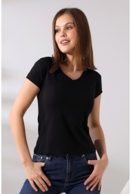 21043 KADIN KISA KOL V YAKA BADY 