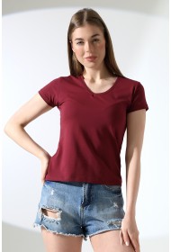 21043 KADIN KISA KOL V YAKA BADY 