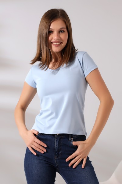 21043 KADIN KISA KOL V YAKA BADY 