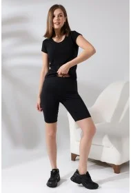 21065 KADIN KISA KOL CEPLİ LYC PİS V YAKA BADY 