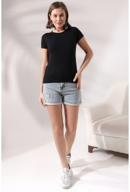 21060  KADIN KISA KOL BİSİKLET YAKA BADY 