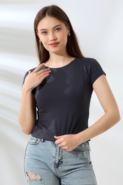 21060  KADIN KISA KOL BİSİKLET YAKA BADY 