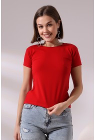 21066 KADIN KISA KOL CEPLİ LYC PİS BİSİKLET YAKA BADY 