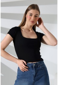 21804 KADIN KISA KOL FULL LYC RİB KOMPAKT PENYE TULUM KARE YAKA T-SHIRT 21804 KADIN KISA KOL FULL LYC RİB KOMPAKT PENYE TULUM KARE YAKA T-SHIRT