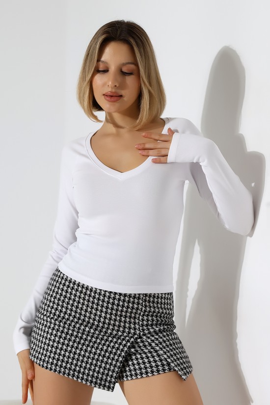 21948 KADIN UZUN KOL GENİŞ V YAKA FULL LYC RİBANA TSHIRT 21948 KADIN UZUN KOL GENİŞ V YAKA FULL LYC RİBANA TSHIRT