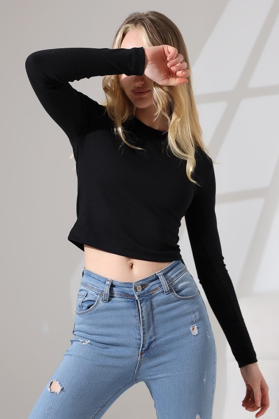 21651 KADIN FULL LYC COMPACK PENYE RİB UZUN KOL DİK BİSİKLET YAKA TSHIRT 21651 KADIN FULL LYC COMPACK PENYE RİB UZUN KOL DİK BİSİKLET YAKA TSHIRT