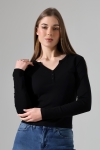 21926 KADIN FULL LYC KOMPAKT PENYE RİB UZUN KOL AÇIK PATLI DÜĞMELİ TSHIRT 21926 KADIN FULL LYC KOMPAKT PENYE RİB UZUN KOL AÇIK PATLI DÜĞMELİ TSHIRT