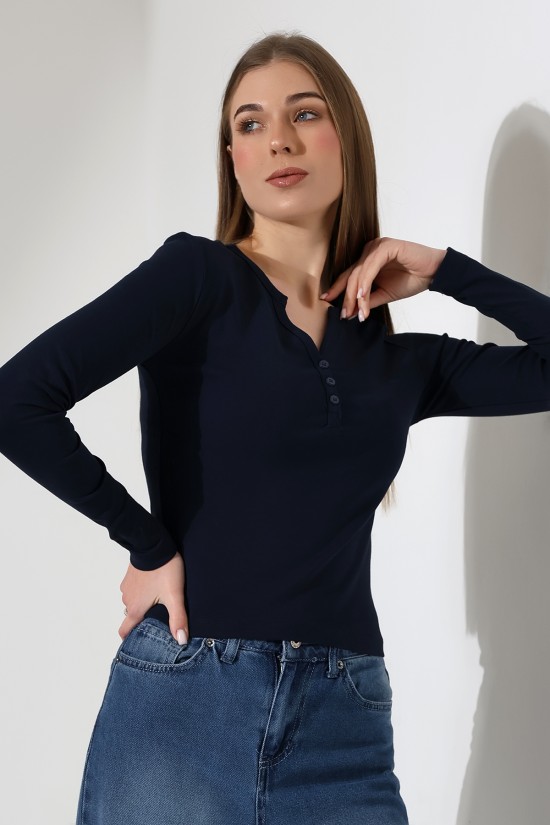 21926 KADIN FULL LYC KOMPAKT PENYE RİB UZUN KOL AÇIK PATLI DÜĞMELİ TSHIRT 21926 KADIN FULL LYC KOMPAKT PENYE RİB UZUN KOL AÇIK PATLI DÜĞMELİ TSHIRT