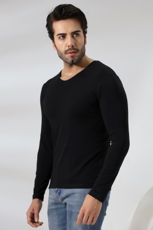 19648 ERKEK SLİM FIT UZUN KOL V YAKA BADY 
