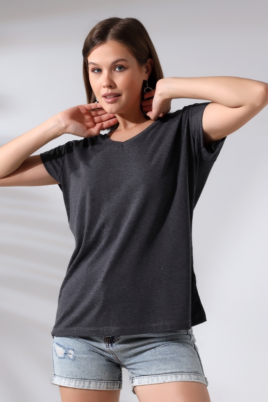 19410 BAYAN KISA KOL SALAŞ V YAKA VSK TSHIRT 19410 BAYAN KISA KOL SALAŞ V YAKA VSK TSHIRT