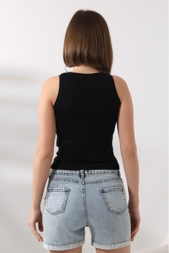 21561  BAYAN KOLSUZ LİKRASIZ RİB PAMUKLU KOLSUZ ATLET 