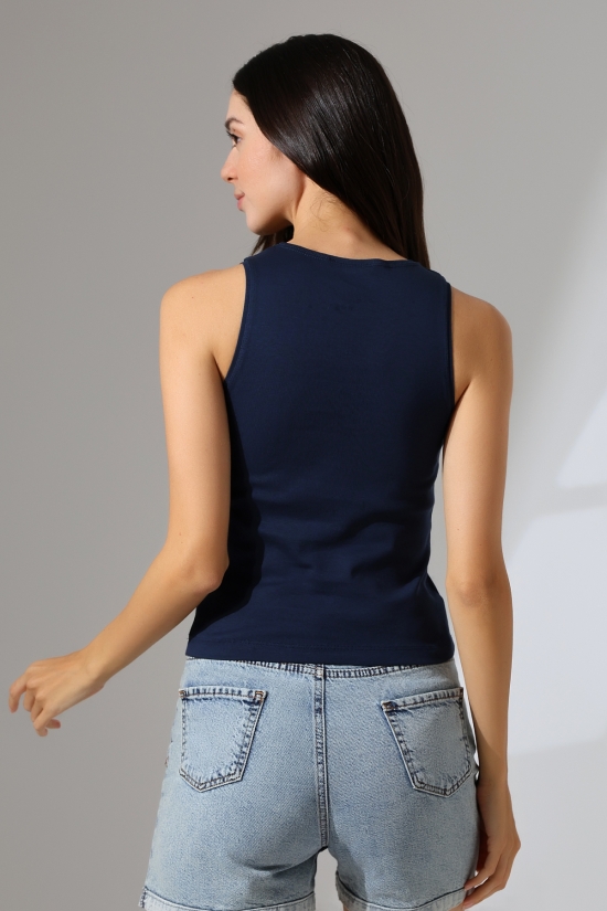 21561  BAYAN KOLSUZ LİKRASIZ RİB PAMUKLU KOLSUZ ATLET 