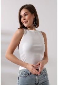 21561  KADIN KOLSUZ LİKRASIZ RİB PAMUKLU KOLSUZ ATLET 