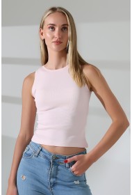 21561  KADIN KOLSUZ LİKRASIZ RİB PAMUKLU KOLSUZ ATLET 