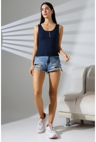 21881 KADIN LYC RİB KOMPAKT PENYE PATLI DÜĞMELİ ATLET 