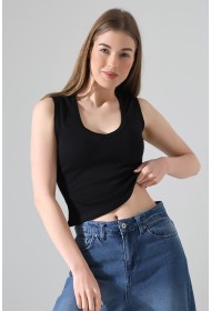 21899 KADIN DERİN V YAKA KOLSUZ LİKRASIZ RİB ATLET 21899 KADIN DERİN V YAKA KOLSUZ LİKRASIZ RİB ATLET