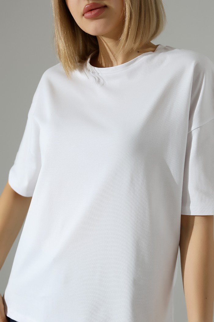 22120 KADIN 24/1 PENYE KOMPAKT GENİŞ SALAŞ KISA KOL TSHIRT 22120 KADIN 24/1 PENYE KOMPAKT GENİŞ SALAŞ KISA KOL TSHIRT