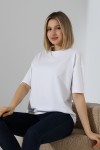 22120 KADIN 24/1 PENYE KOMPAKT GENİŞ SALAŞ KISA KOL TSHIRT 22120 KADIN 24/1 PENYE KOMPAKT GENİŞ SALAŞ KISA KOL TSHIRT