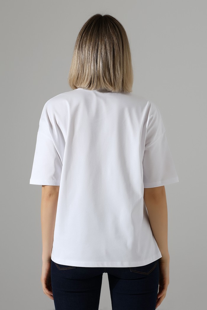 22120 KADIN 24/1 PENYE KOMPAKT GENİŞ SALAŞ KISA KOL TSHIRT 22120 KADIN 24/1 PENYE KOMPAKT GENİŞ SALAŞ KISA KOL TSHIRT