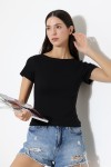 21996 KADIN KAYIK YAKA FULL LYC KOMPAKT PENYE KISA KOL TSHIRT 21996 KADIN KAYIK YAKA FULL LYC KOMPAKT PENYE KISA KOL TSHIRT