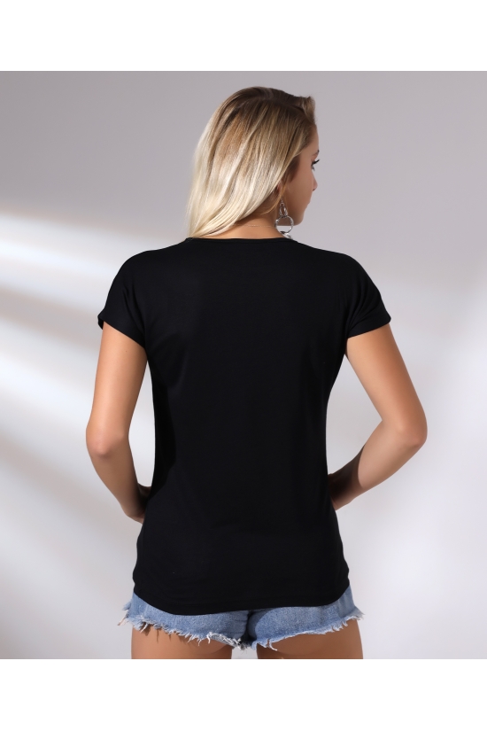 19315 REALİST BASK.BAYAN KISA KOLU BEDENDE SALAŞ VSK TSHIRT 