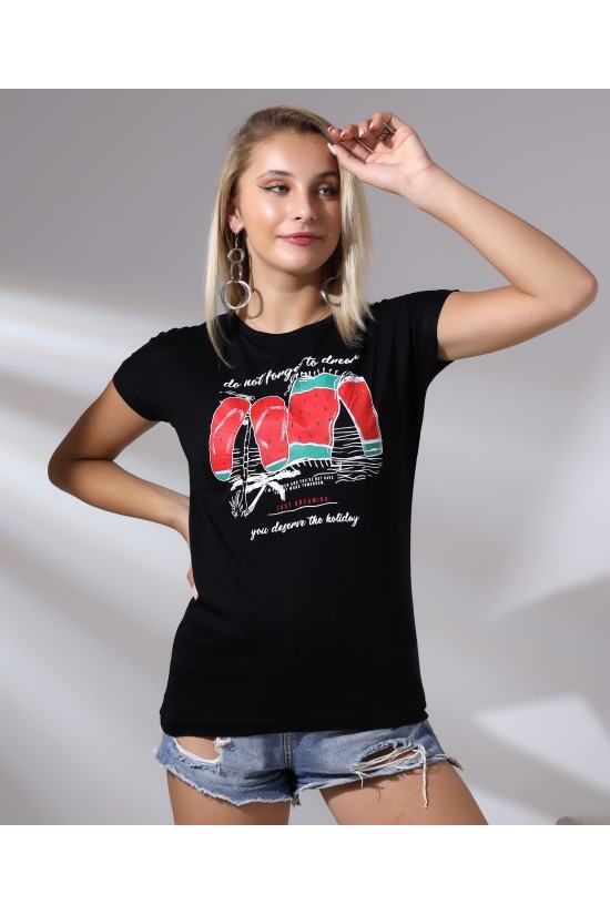 20479  DO NOT FORGET  BASK.BAYAN KISA KOLU BEDENDE SALAŞ VSK TSHIRT 