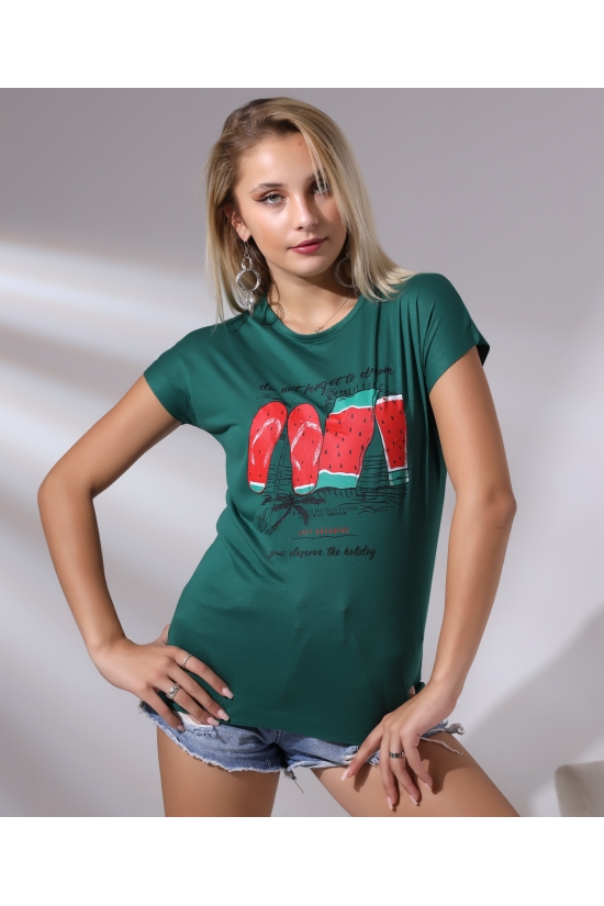 20479  DO NOT FORGET  BASK.BAYAN KISA KOLU BEDENDE SALAŞ VSK TSHIRT 