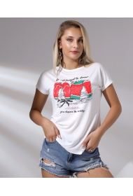 20479  DO NOT FORGET  BASK.KADIN KISA KOLU BEDENDE SALAŞ VSK TSHIRT 