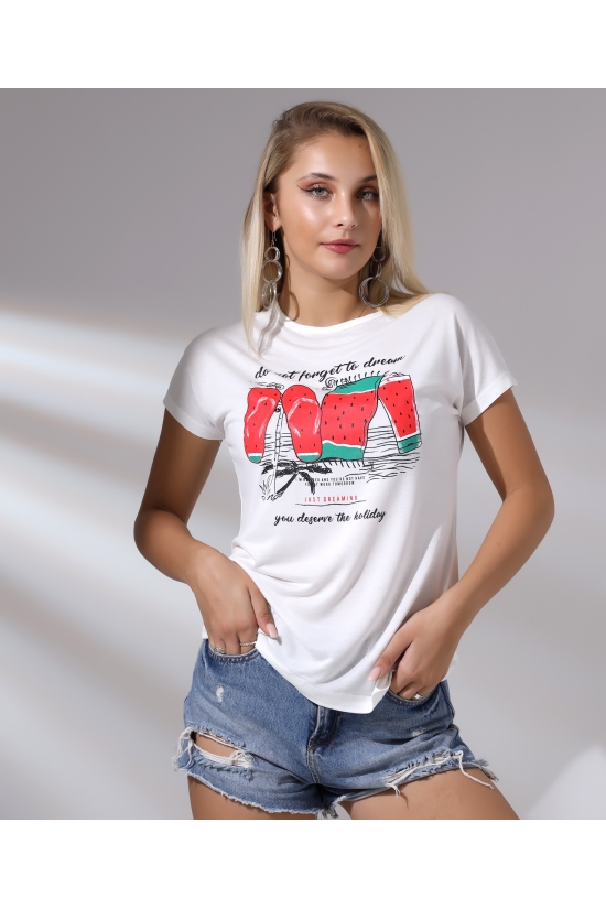 20479  DO NOT FORGET  BASK.BAYAN KISA KOLU BEDENDE SALAŞ VSK TSHIRT 