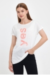 20345 YES KIRIK  BASK.BAYAN KISA KOLU BEDENDE SALAŞ VSK TSHIRT 