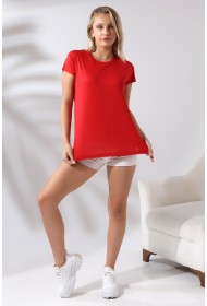 21256 KADIN KISA KOL SALAŞ BİSİKLET YAKA VSK TSHIRT 21256 KADIN KISA KOL SALAŞ BİSİKLET YAKA VSK TSHIRT