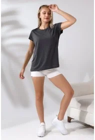 21256 KADIN KISA KOL SALAŞ BİSİKLET YAKA VSK TSHIRT 21256 KADIN KISA KOL SALAŞ BİSİKLET YAKA VSK TSHIRT