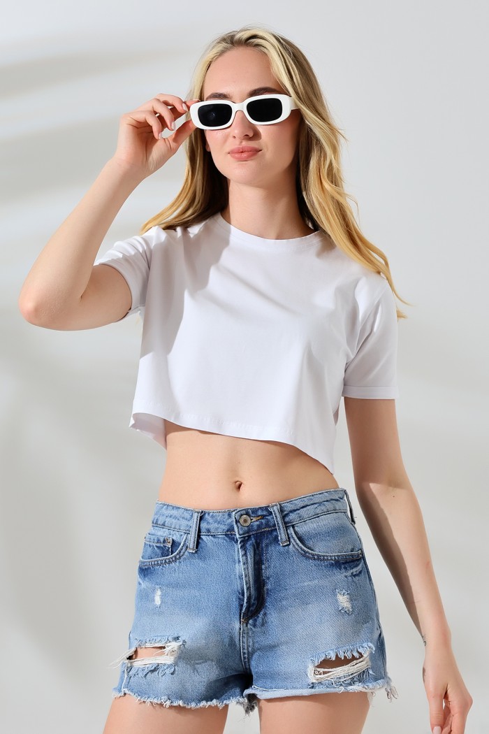 21754 KADIN KISA KOL KATLAMALI FULL LYC COMP.PENYE GENİŞ KISA TSHIRT 21754 KADIN KISA KOL KATLAMALI FULL LYC COMP.PENYE GENİŞ KISA TSHIRT