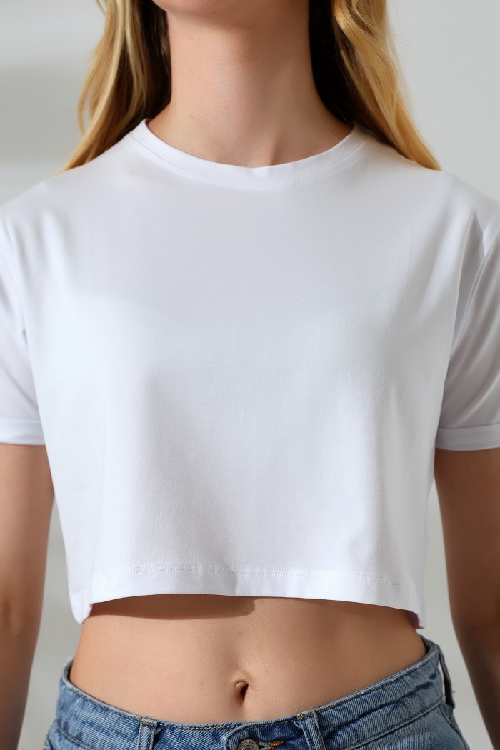 21754 KADIN KISA KOL KATLAMALI FULL LYC COMP.PENYE GENİŞ KISA TSHIRT 21754 KADIN KISA KOL KATLAMALI FULL LYC COMP.PENYE GENİŞ KISA TSHIRT