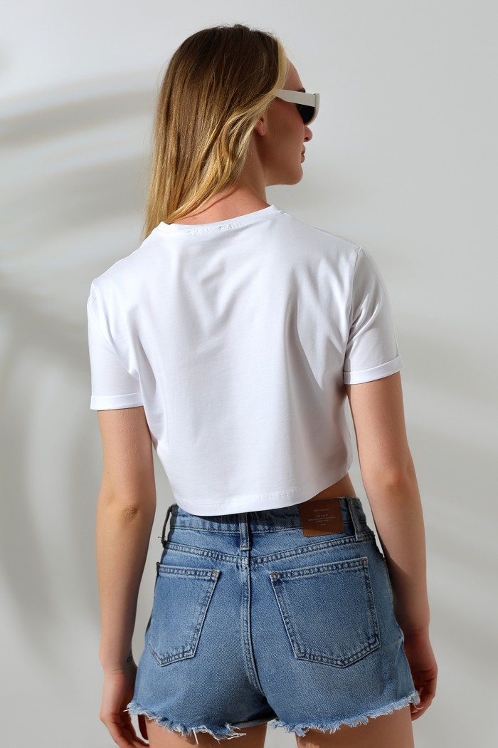 21754 KADIN KISA KOL KATLAMALI FULL LYC COMP.PENYE GENİŞ KISA TSHIRT 21754 KADIN KISA KOL KATLAMALI FULL LYC COMP.PENYE GENİŞ KISA TSHIRT