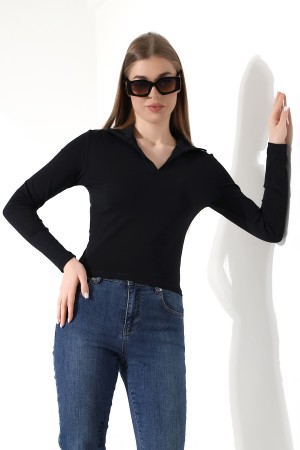 21938 KADIN FULLLYC RİBANA UZUN KOL KOL GÖMLEK YAKA PATLI UZUN KOL TSHIRT 21938 KADIN FULLLYC RİBANA UZUN KOL KOL GÖMLEK YAKA PATLI UZUN KOL TSHIRT