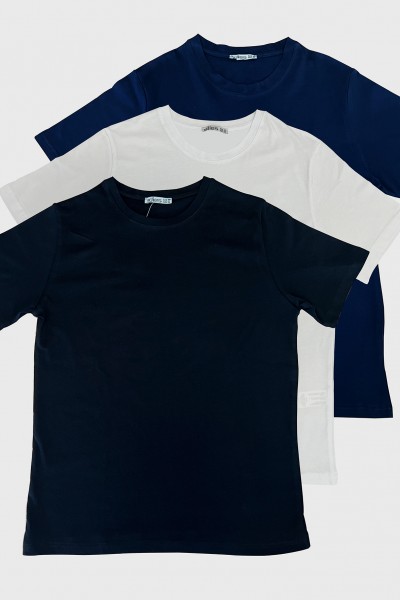 0-31751 - 3'LÜ PAKET ERKEK BASİC COMFORT FİT KISA KOL BİSİKLET YAKA PAMUKLU TSHIRT 0-31751 - 3'LÜ PAKET ERKEK BASİC COMFORT FİT KISA KOL BİSİKLET YAKA PAMUKLU TSHIRT