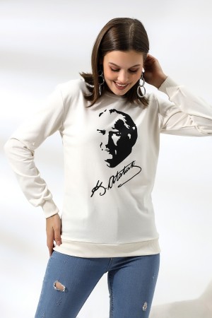 19159 K. ATATÜRK  BASK.2CM TEMİZLEME BİYELİ 2İP KADIN SWET