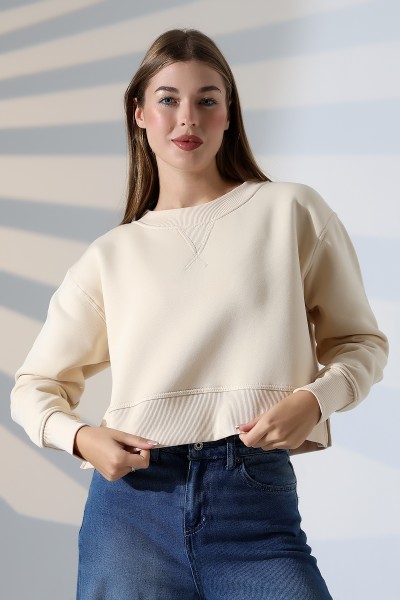 21925 KADIN 3 İP PENYE KOMPAKT ŞARDONLU YÜKSEK KAŞG YAKA ALTI ÜÇGEN KARYOKALI YANLARI YIRTMAÇLI I GENİŞ SWEATSHIRT 21925 KADIN 3 İP PENYE KOMPAKT ŞARDONLU YÜKSEK KAŞG YAKA ALTI ÜÇGEN KARYOKALI YANLARI YIRTMAÇLI I GENİŞ SWEATSHIRT