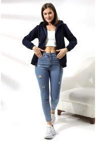 19116 KADIN DÜZ 2İP ŞARDONLU FERM. KAPŞONLU SWETSHIRT 19116 KADIN DÜZ 2İP ŞARDONLU FERM. KAPŞONLU SWETSHIRT