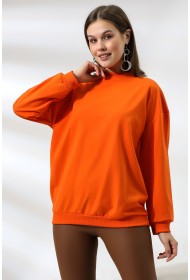 19556 KADIN  2 İP YARIM BALIKÇI TUNİK SWETSHIRT 