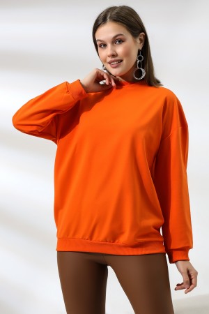 19556 KADIN  2 İP YARIM BALIKÇI TUNİK SWETSHIRT 