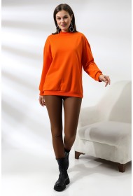 19556 KADIN  2 İP YARIM BALIKÇI TUNİK SWETSHIRT 