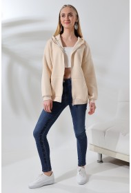 21618 KADIN 3 İP PENYE KOMPAKT ŞARDONLU METAL FERMUARLI SALAŞ OVERSİZE KAPŞONLU KANGURU CEPLİ SWEATSHIRT 21618 KADIN 3 İP PENYE KOMPAKT ŞARDONLU METAL FERMUARLI SALAŞ OVERSİZE KAPŞONLU KANGURU CEPLİ SWEATSHIRT