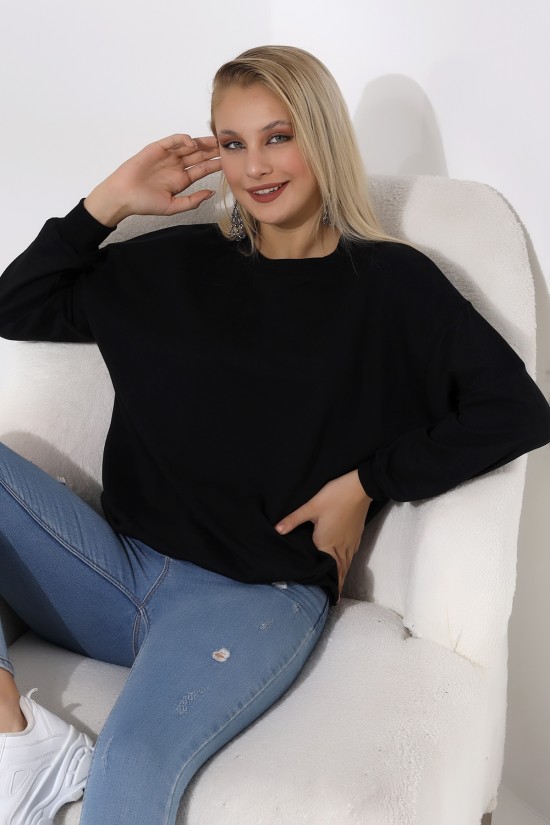 20814 BAYAN OVERSİZE 2İP SALAŞ GENİŞ SWETSHIRT